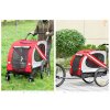 vozik za kolo pro psy 2v1 pawhut d00 144rd cerveny 03