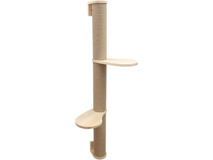 Skrabadlo s drevenymi odpocivadly pro kocky kerbl 80918 timber delka 127 cm s jutou 1