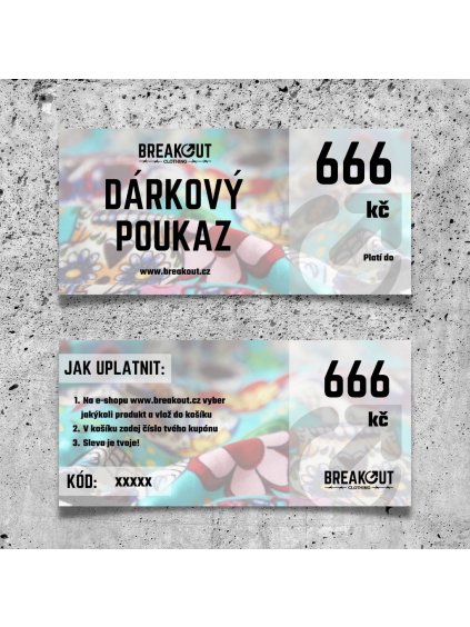 Breakout dárkový poukaz voucher