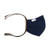 Rouška pro dospělé Tmavě modrá, Mamuti (hnědá gumička)