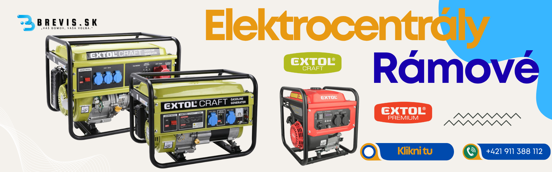 Rámové elektrocentrály extol