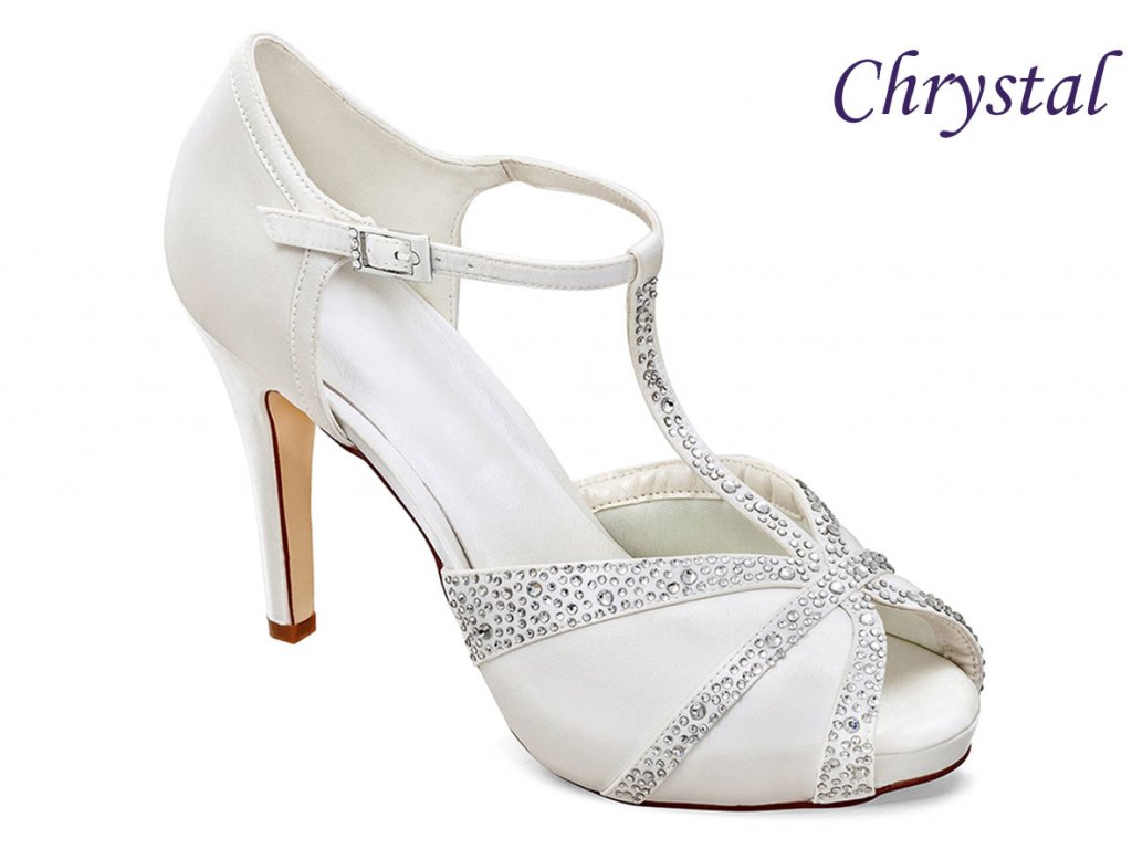 Svatební boty CHRYSTAL - ivory