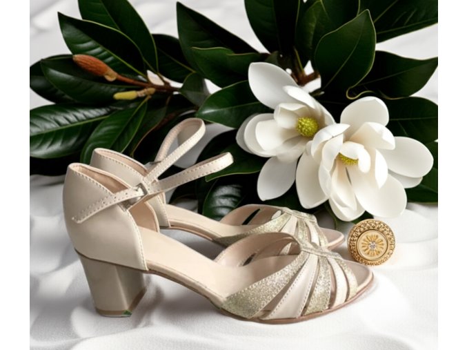 D 401P zlaté společenské boty