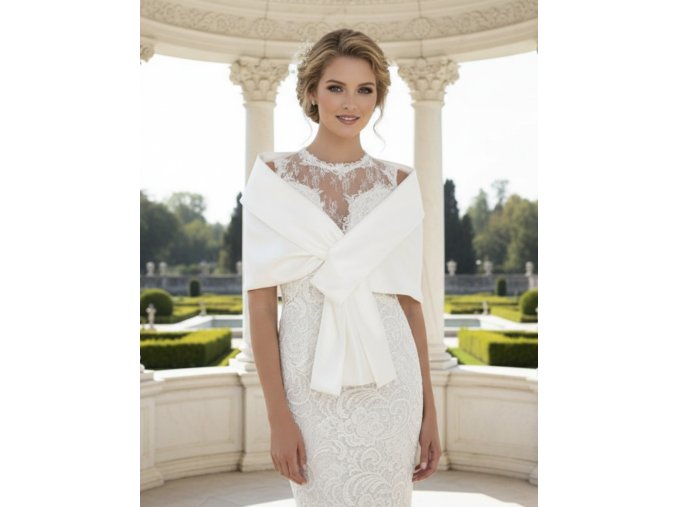 SD-01 bílý svatební šál