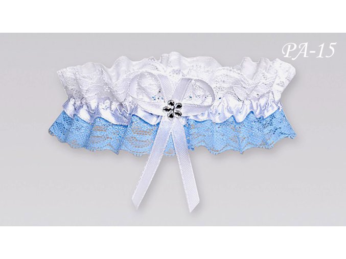 PA-15 modrý podvazek pro nevěstu