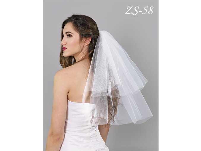 ZS-58 svatební závoj krátký