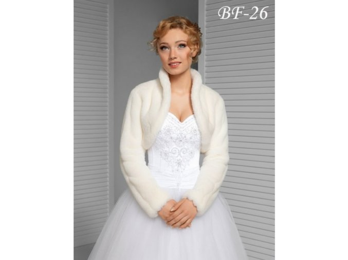 BF-26 kožešinové bolerko ivory