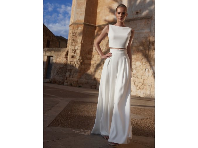 Ezra-470 kalhotové svatební šaty