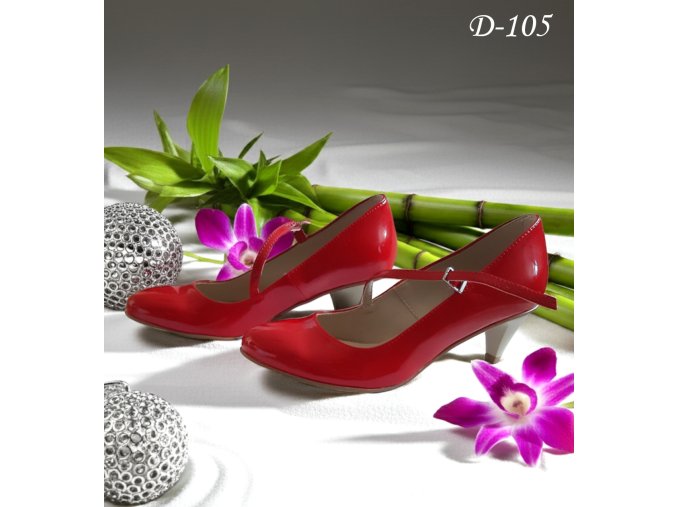 D 105 plesové boty na nízkém podpatku