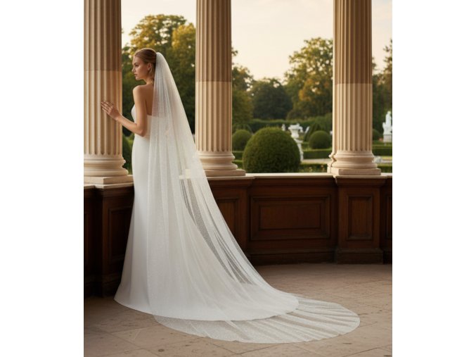 ZF-173 svatební závoj dlouhý