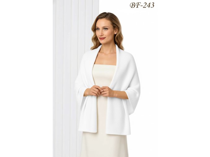 BF-243 bílý šál přes ramena