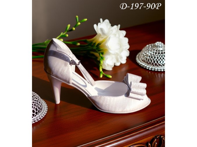 D-197-90P bílé boty na podpatku