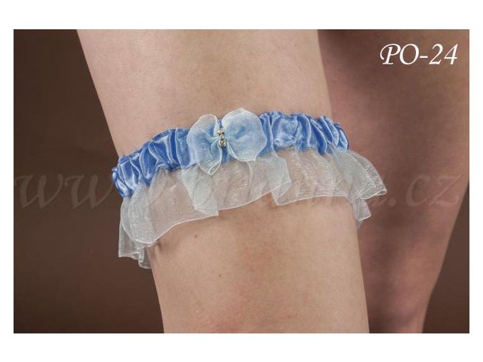 PO-24 modrý svatební podvazek