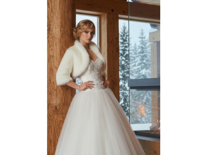 BF-57 smetanový dámský kožíšek