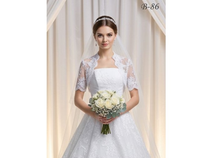 B-86 svatební bolerko krajkové