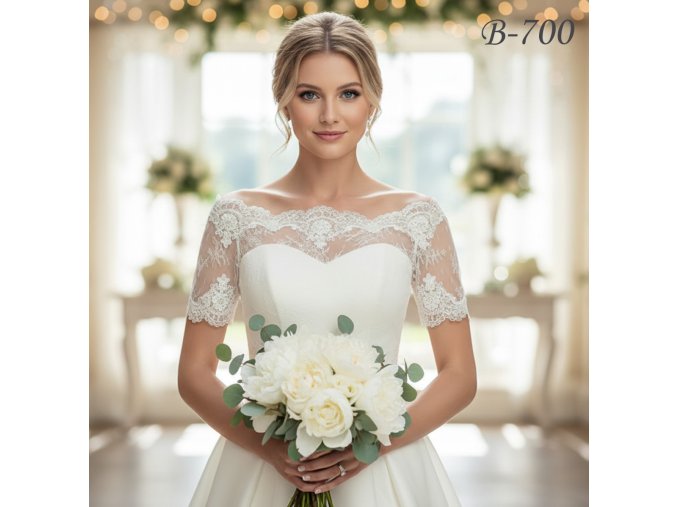 B-700 svatební bolerko krajkové