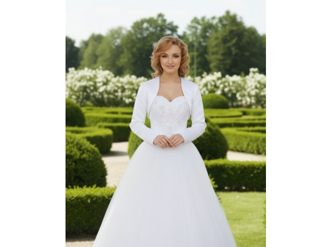 BF-40 bílé bolerko ke svatebním šatům