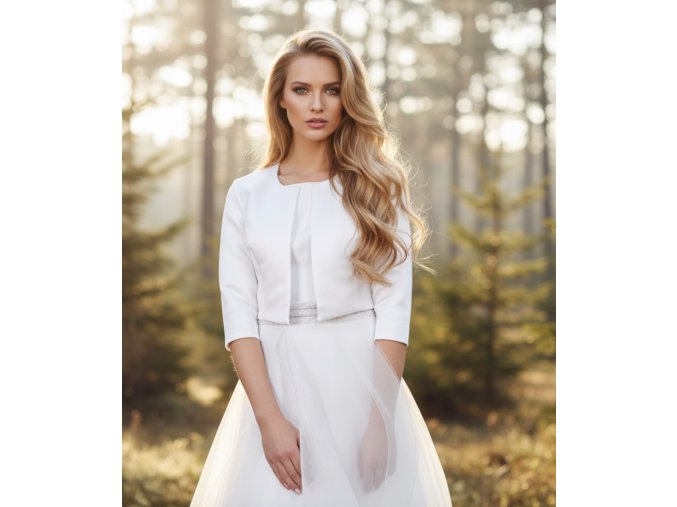 BS-93 bílé bolerko na svatbu