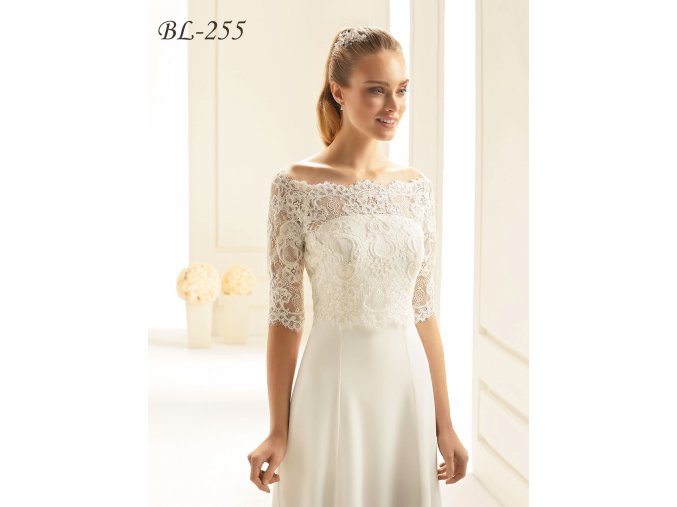 BL-255 svatební bolerko krajkové