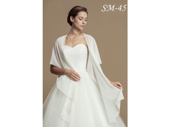 SM-45 bílý šál přes ramena