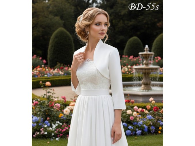 BD-55 bílé bolerko