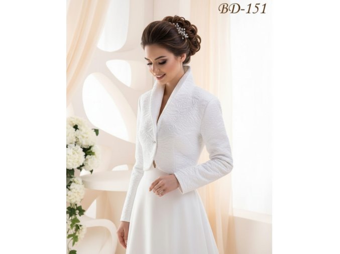 BD-151 bílý prošívaný kabát