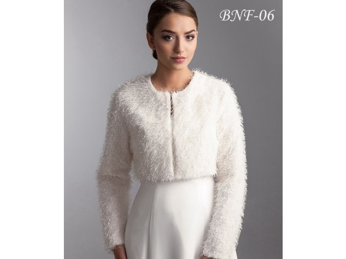 BNF-06 bílý kabátek na svatbu