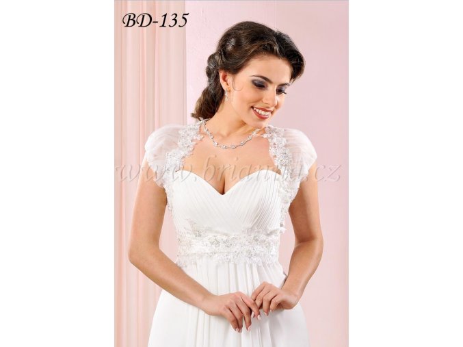 Romantické svatební bolerko - bílé: BD-135, vel. 36/38 doprodej