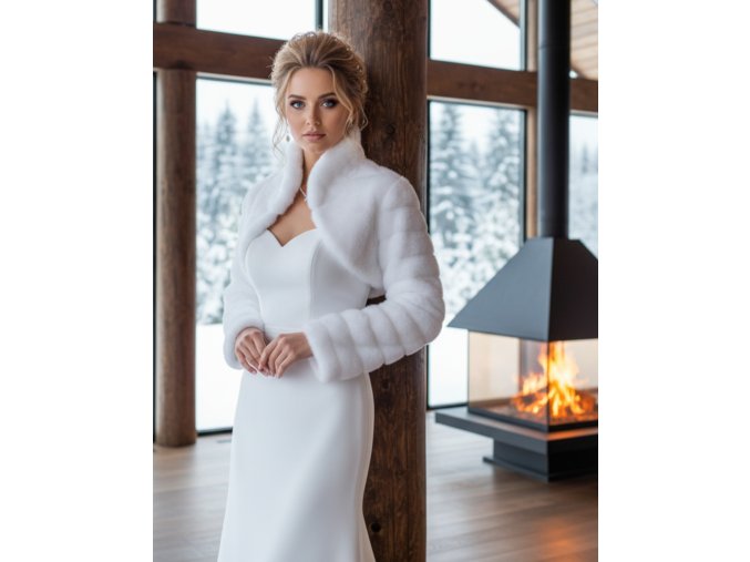 BF-201 bílý kožíšek