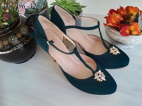 DK 196 32b T dark green suede