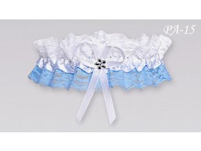 PA-15 modrý podvazek pro nevěstu