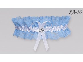 PA-16 modrý podvazek pro nevěstu