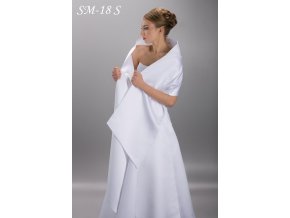 SM-18S bílý šál přes ramena