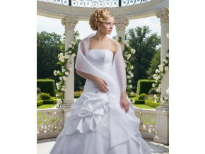 SM-18O bílý šál přes ramena