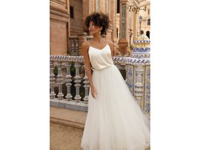 Top-4 saténový top