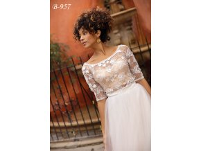 B-957 svatební bolerko krajkové