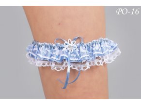 PO-16 modrý podvazek na svatbu