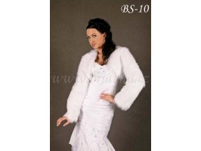 Kožešinové svatební bolerko - ivory: BS-10K, vel. 36 a 40