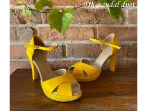 DK sandal duet žlutý semiš