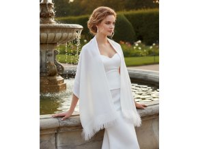 BS-78 bílý svatební šál