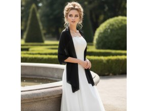 SD-14 černý šál přes šaty