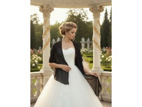 SM-45 černý šál přes šaty