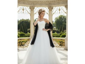 SM-503 černý šál přes šaty