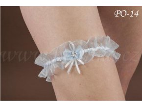PO-14 modrý podvazek na svatbu
