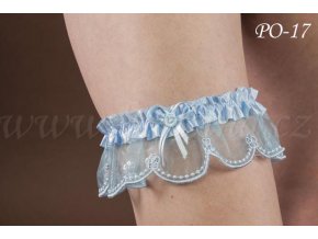 PO-17 modrý podvazek na svatbu