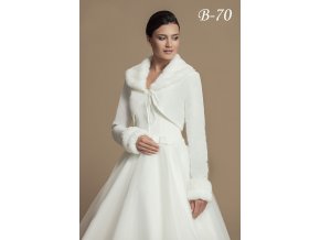 B-70 bílý kabátek na svatbu