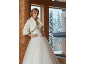 BF-57 smetanový dámský kožíšek