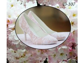 D 107 powder pink lace