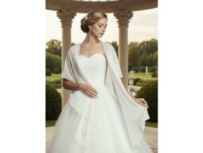 SM-45 bílý šál přes ramena