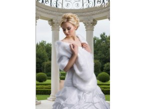 SM-18W bílý šál přes ramena